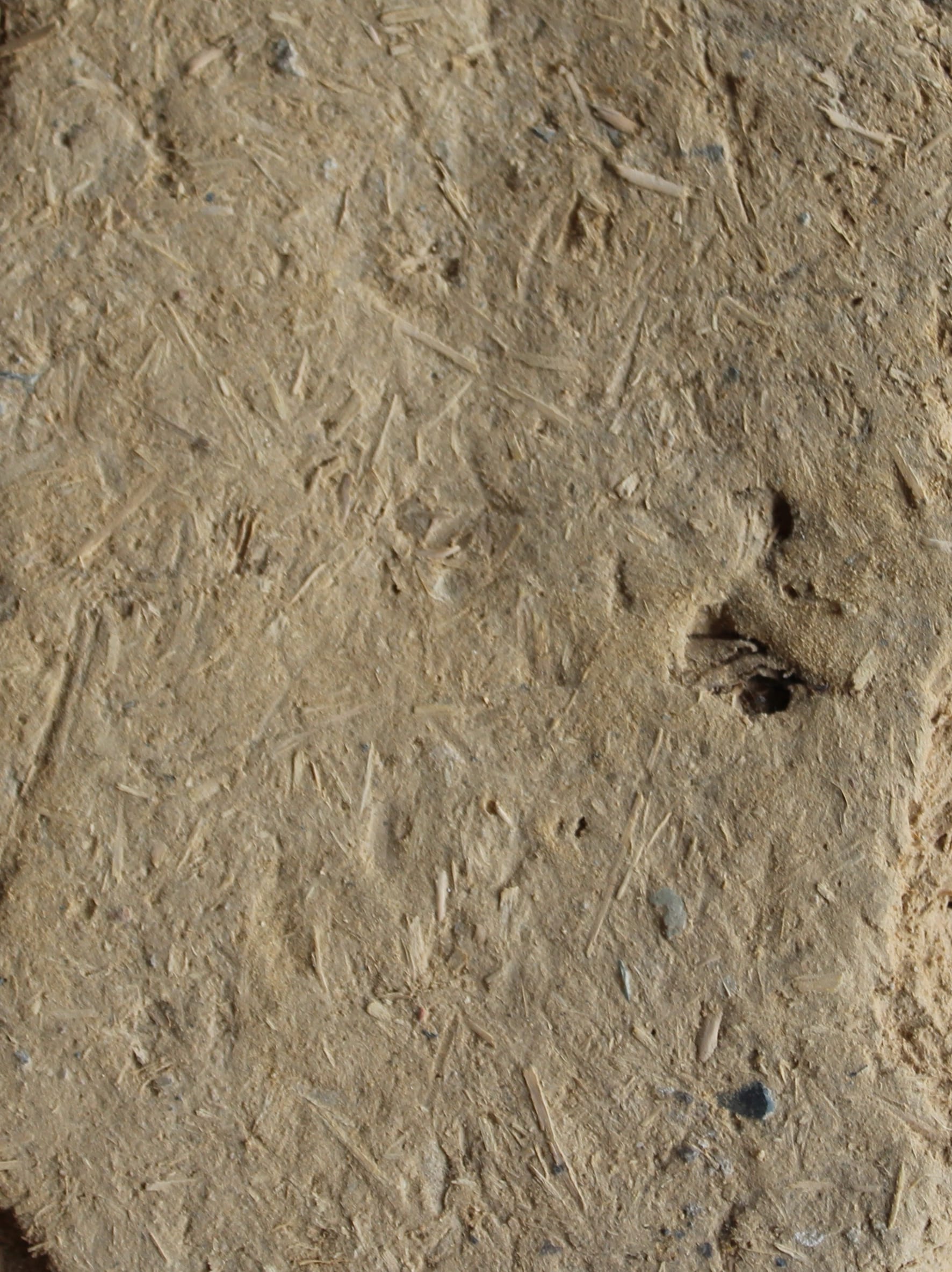 Close-up van leem stucwerk